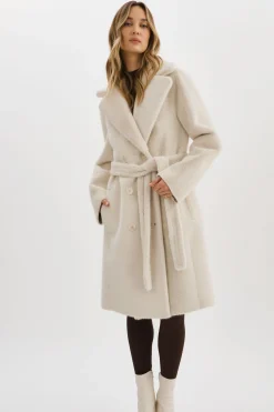 Flash Sale LAMARQUE ABIGAIL | Faux Shearling Reversible Coat IVORY