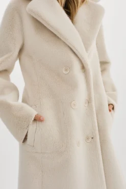 Flash Sale LAMARQUE ABIGAIL | Faux Shearling Reversible Coat IVORY
