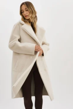 Flash Sale LAMARQUE ABIGAIL | Faux Shearling Reversible Coat IVORY