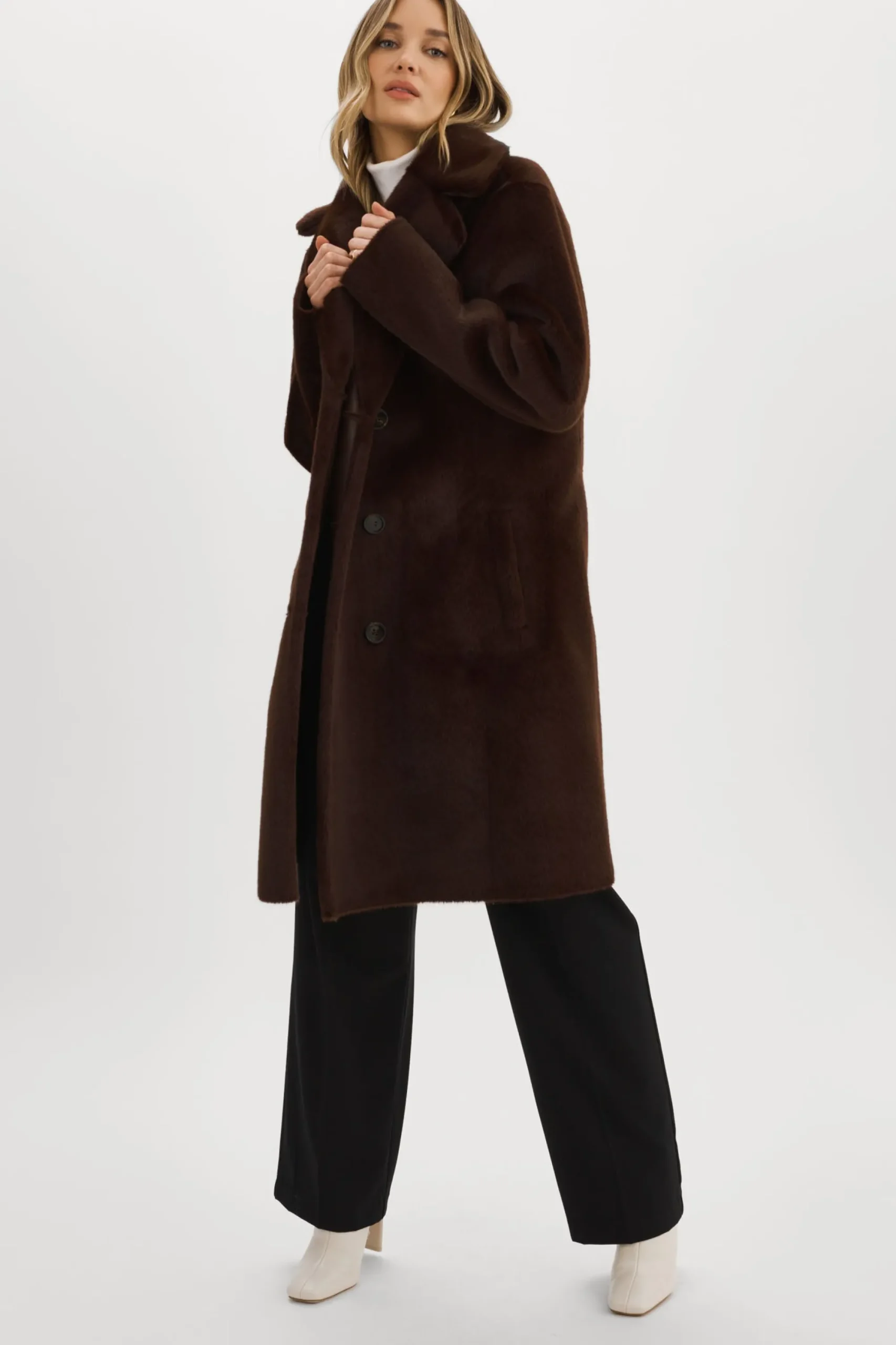 Flash Sale LAMARQUE ABIGAIL | Faux Shearling Reversible Coat MAHOGANY
