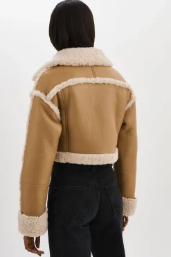 Best Sale LAMARQUE ADRINA | Faux Shearling Crop Jacket Biscuit