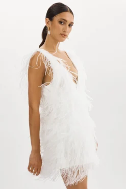Best Sale LAMARQUE ALENA | Feather Dress White