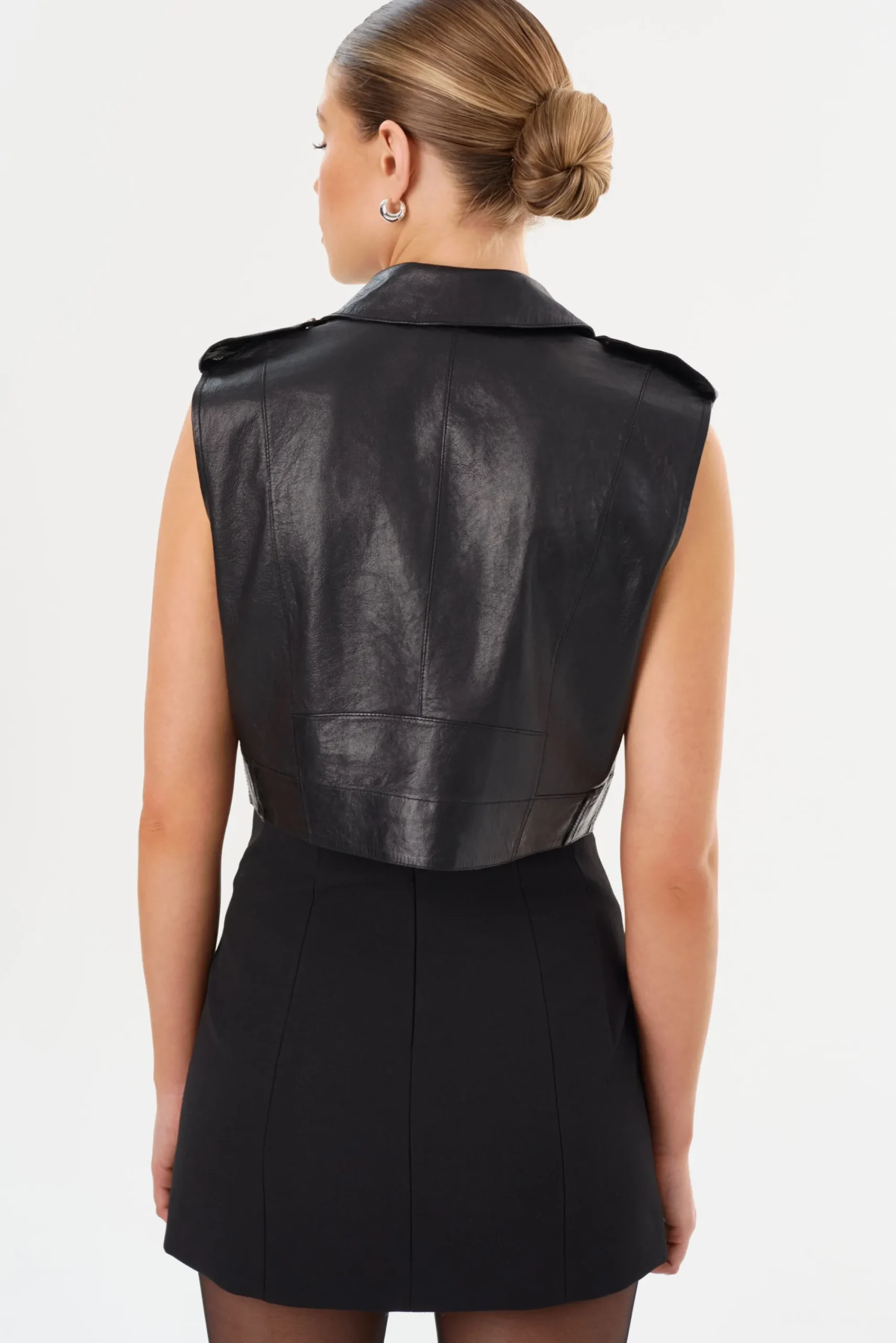 Cheap LAMARQUE AMALIA | Leather Biker Vest Black