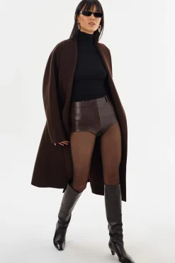 Best LAMARQUE ANNAISE | Leather Hot Shorts Mahogany