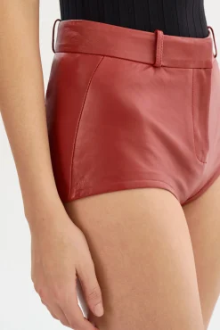 Outlet LAMARQUE ANNAISE | Leather Hot Shorts Red