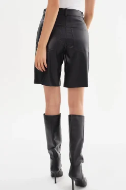 Online LAMARQUE ARAE | Faux Leather Shorts Black