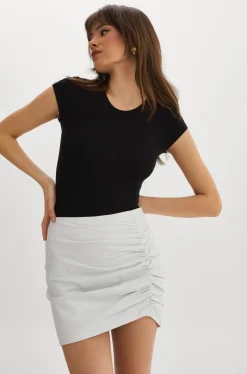 New LAMARQUE ARICIA | Ruched Skirt White