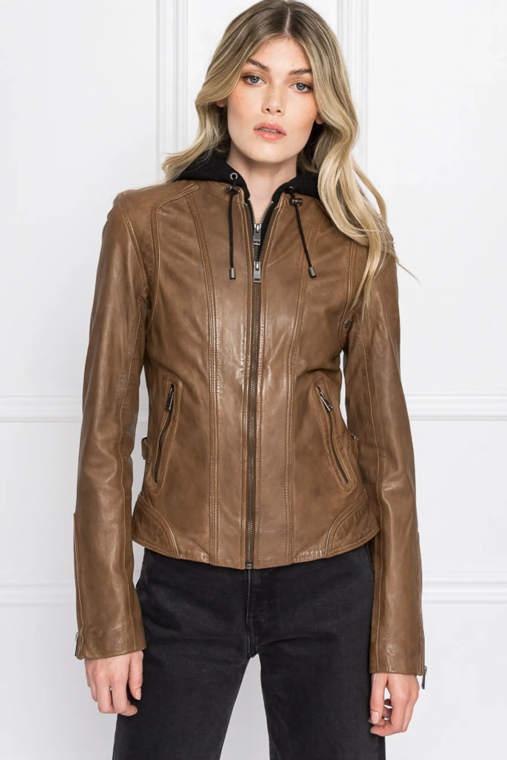 Outlet LAMARQUE ARLETTE | Leather Biker Jacket Rawhide