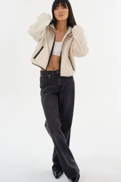 Store LAMARQUE ARLINA | Polar Fleece Zip-Up Hoodie Ivory