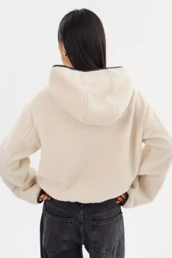 Store LAMARQUE ARLINA | Polar Fleece Zip-Up Hoodie Ivory