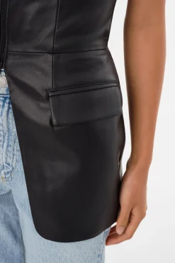 Cheap LAMARQUE AVANI | Faux Leather Bustier Top Black