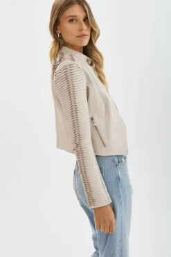 Clearance LAMARQUE AZRA | Leather Jacket Bone