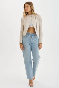Clearance LAMARQUE AZRA | Leather Jacket Bone