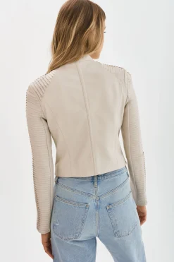 Clearance LAMARQUE AZRA | Leather Jacket Bone