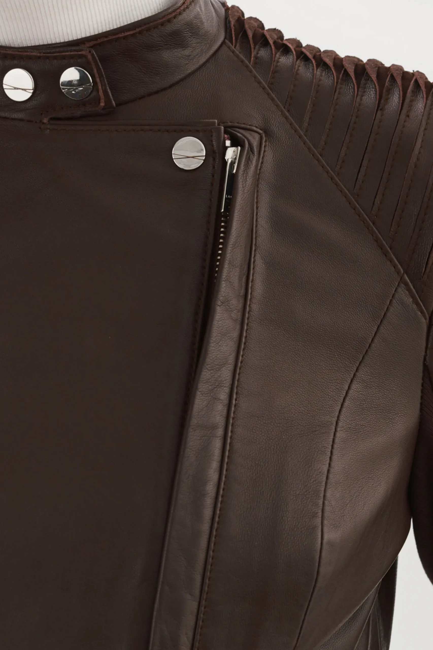 Sale LAMARQUE AZRA | Leather Jacket Mahogany