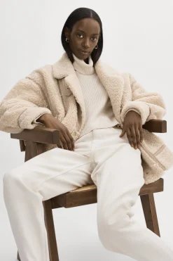 Best Sale LAMARQUE BADU | Oversized Faux Shearling Jacket Beige