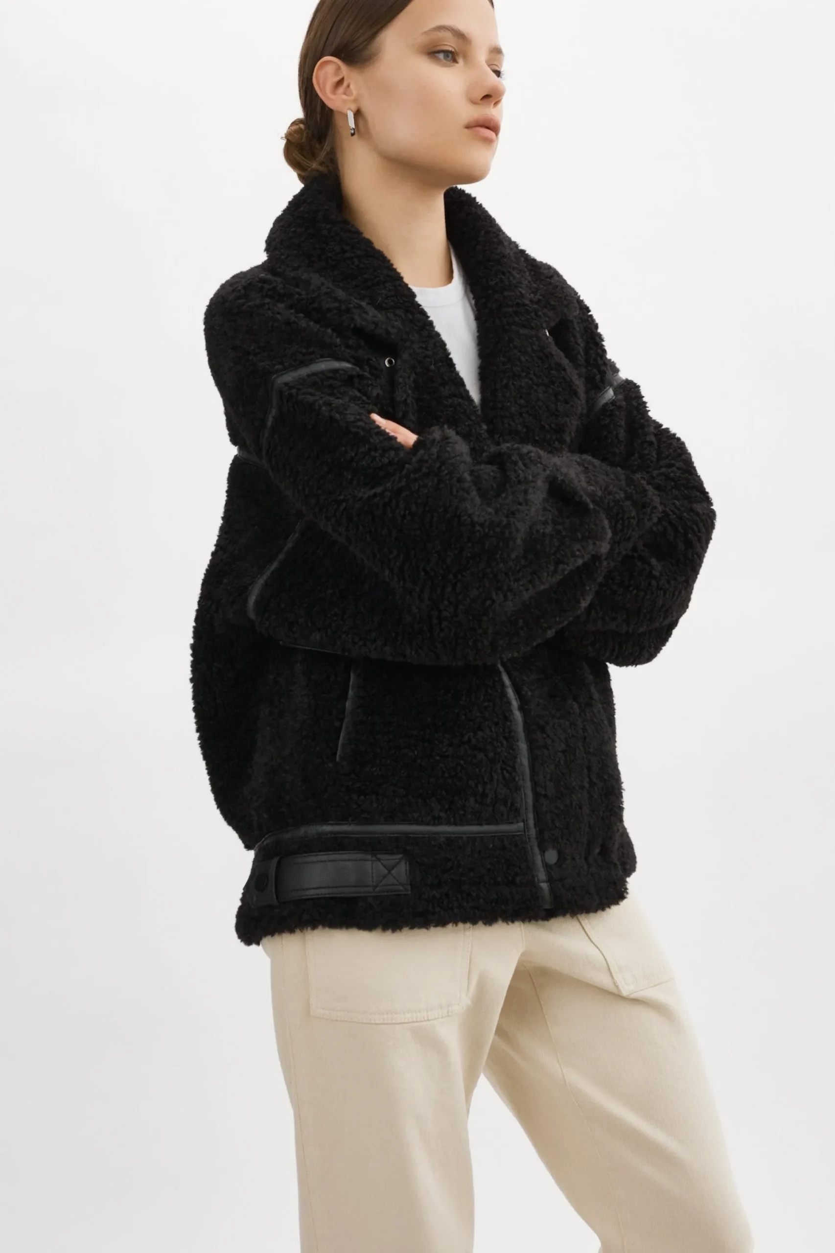 Best LAMARQUE BADU | Oversized Faux Shearling Jacket Black
