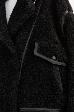 Best LAMARQUE BADU | Oversized Faux Shearling Jacket Black