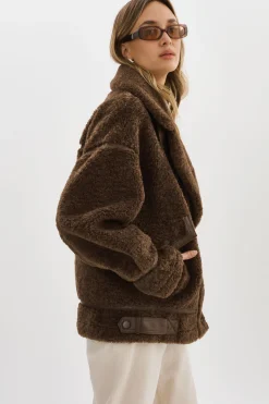 Cheap LAMARQUE BADU | Oversized Faux Shearling Jacket Brown