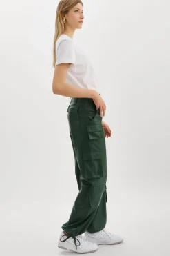 Shop LAMARQUE BOBBI | Faux Leather Cargo Pants Alpine Green