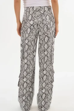 Flash Sale LAMARQUE BOBBI | Faux Leather Cargo Pants Python Print