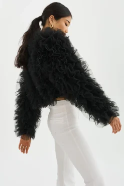 Discount LAMARQUE BRITNY | Ruffle Tulle Jacket Black