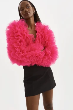 Sale LAMARQUE BRITNY | Ruffle Tulle Jacket Lilac Rose