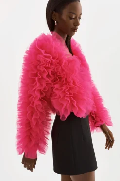 Sale LAMARQUE BRITNY | Ruffle Tulle Jacket Lilac Rose