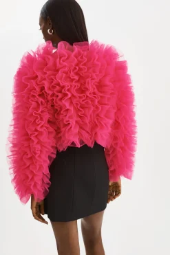 Sale LAMARQUE BRITNY | Ruffle Tulle Jacket Lilac Rose