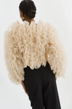 Cheap LAMARQUE BRITNY | Ruffle Tulle Jacket Light Beige