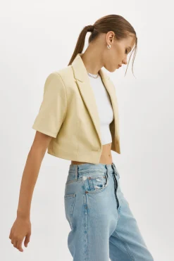 Shop LAMARQUE CALATEA | Short Sleeve Blazer Buttermilk