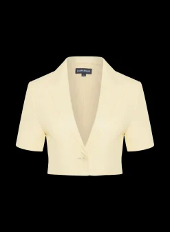 Shop LAMARQUE CALATEA | Short Sleeve Blazer Buttermilk