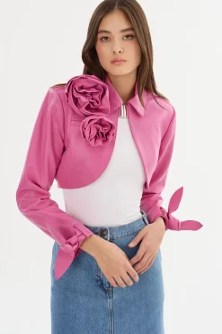 Store LAMARQUE CALISTA | Appliqué Leather Bolero Super Pink