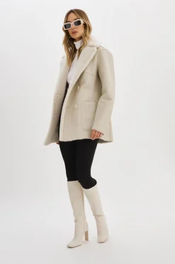 Store LAMARQUE CAMILLE | Faux Shearling Reversible Coat IVORY