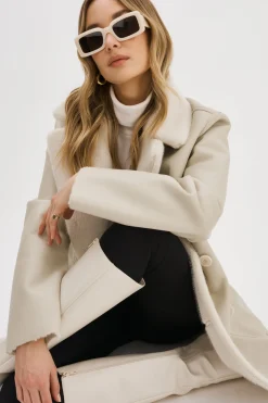 Store LAMARQUE CAMILLE | Faux Shearling Reversible Coat IVORY