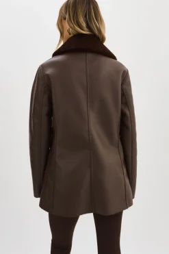 Cheap LAMARQUE CAMILLE | Faux Shearling Reversible Coat MAHOGANY