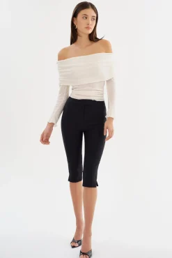 Hot LAMARQUE CELINE | Stretch Twill Capri Black