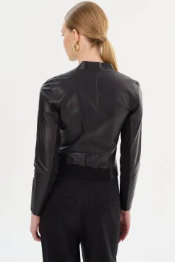 Flash Sale LAMARQUE CHAPIN | Reversible Leather Bomber Black/Gold