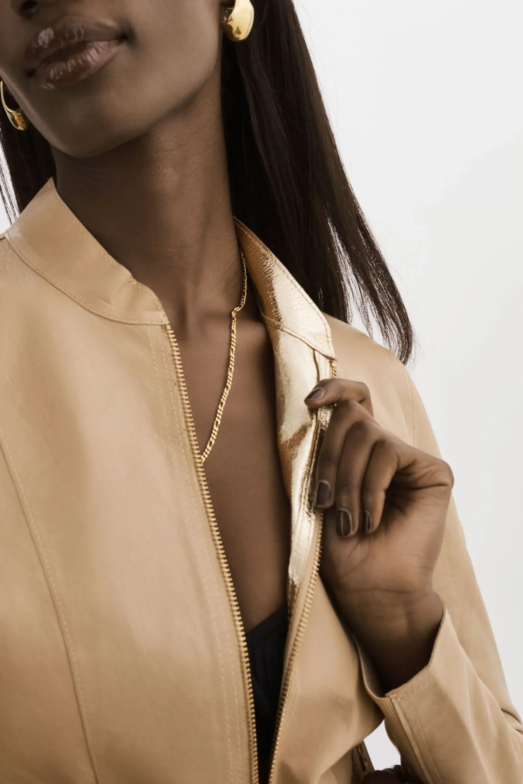 Outlet LAMARQUE CHAPIN | Reversible Leather Bomber Wheat/Gold