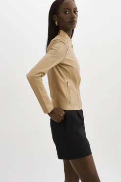 Outlet LAMARQUE CHAPIN | Reversible Leather Bomber Wheat/Gold