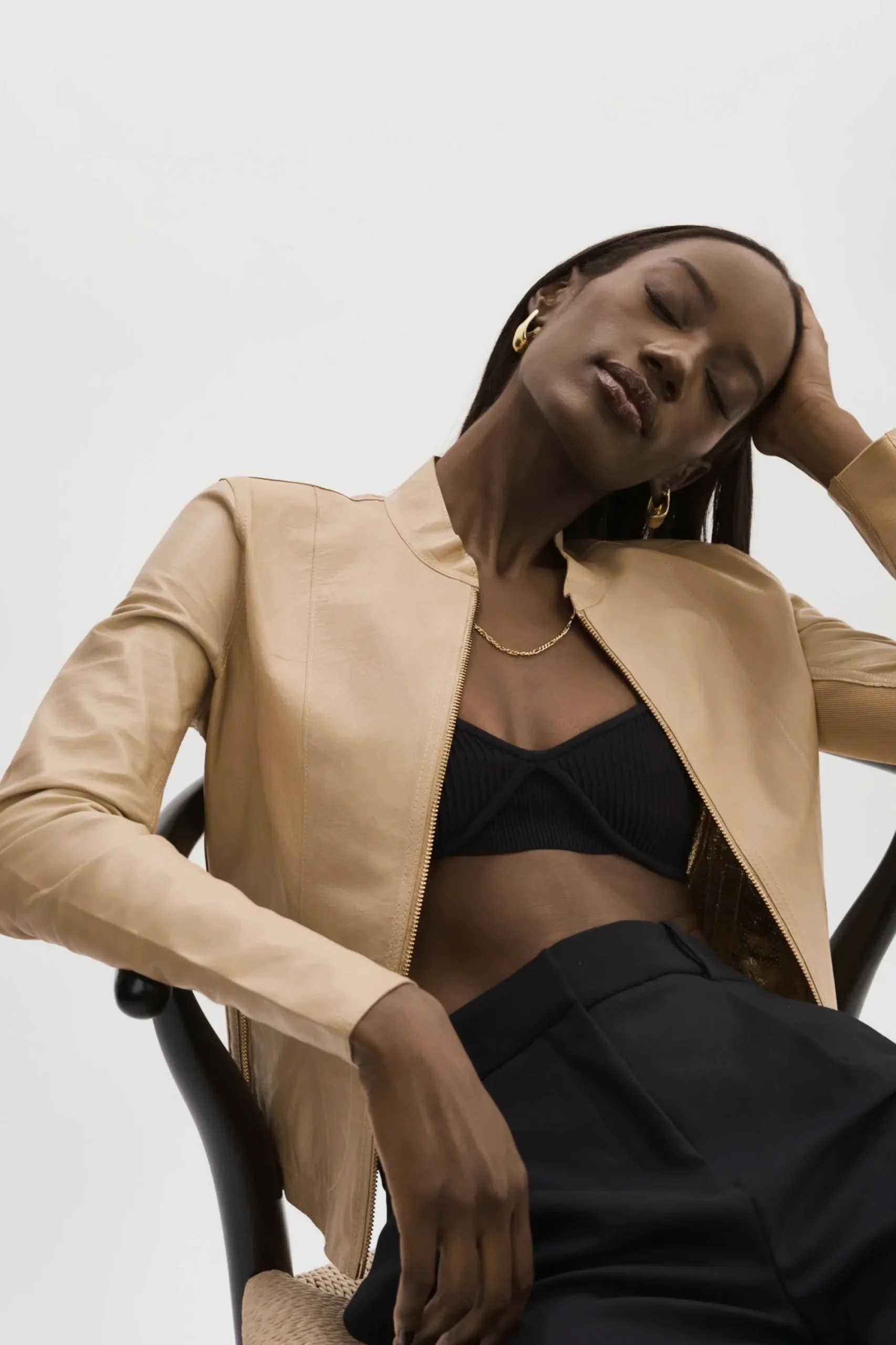 Outlet LAMARQUE CHAPIN | Reversible Leather Bomber Wheat/Gold
