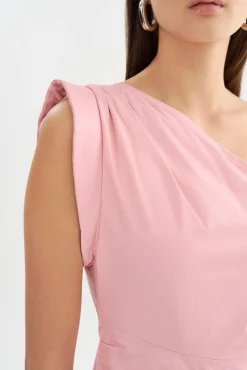 Cheap LAMARQUE COREY | One Shoulder Leather Dress Orchid Pink