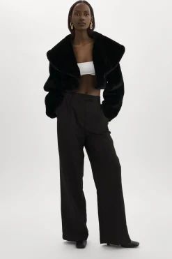 Best LAMARQUE DANIKA | Faux Fur Crop Jacket Black
