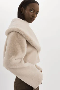 Discount LAMARQUE DANIKA | Faux Fur Crop Jacket Oat