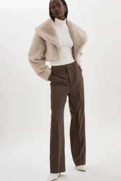 Discount LAMARQUE DANIKA | Faux Fur Crop Jacket Oat
