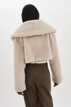 Discount LAMARQUE DANIKA | Faux Fur Crop Jacket Oat