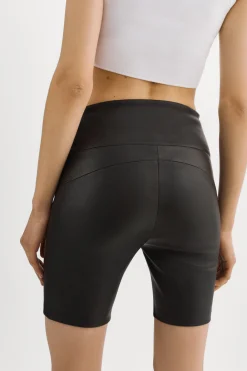 Online LAMARQUE DARI | Leather Biker Shorts Black