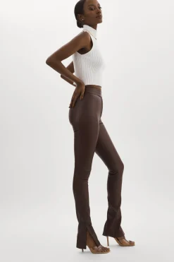 Shop LAMARQUE DAWN | Stretch Leather Pants Mahogany