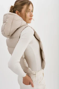 Clearance LAMARQUE DELMA | Quilted Nylon Dickey Oat