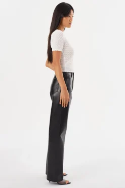 Clearance LAMARQUE DEMORA | Recycled Leather Pants Black